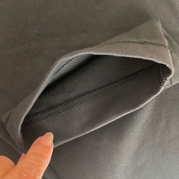 Lululemon Womens Cropped Leggings High Rise Elastic Waist Active Black Size 6 - Picture 8 of 9
